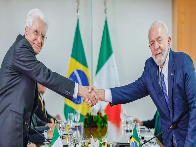 Em encontro com Mattarella, Lula celebra parceria Brasil-Itlia, fala sobre cenrio europeu e condena guerras