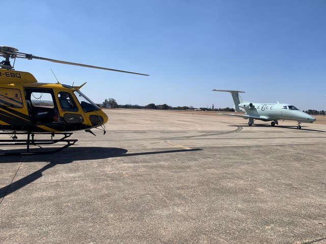 Mais um corao  transportado pelo helicptero do Detran-DF