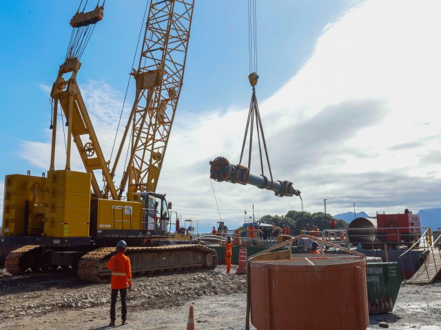 Obra da Ponte Guaratuba-Matinhos avana na fase de fundao e confeco das vigas