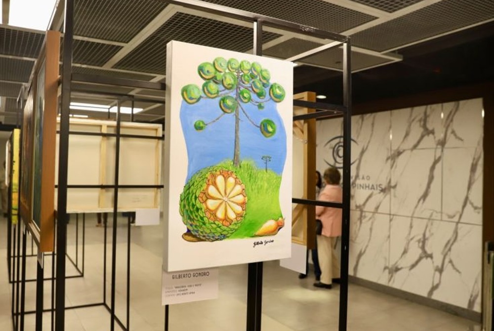 Exposi��o celebra o Festival do Pinh�o com obras de artistas de S�o Jos� dos Pinhais