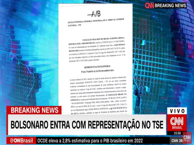 Bolsonaro pede ao TSE anulao de votos em parte das urnas nas eleies de 2022 