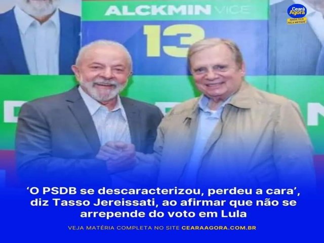 PSDB,  PERDEU A CARA  , DIZ TASSO JEREISSATI