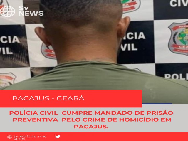 POLCIA CIVIL CUMPRE MANDADO DE PRISO PELO CRIME DE HOMICIDIO