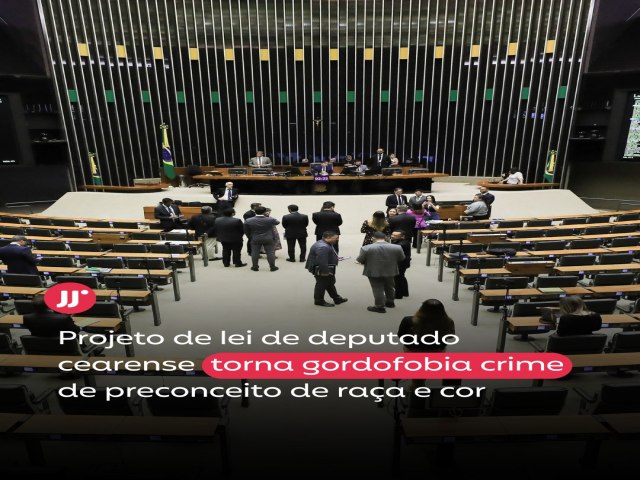 PENA DE PRISO E MULTA  Tramita na Cmara dos Deputados um projeto de lei para incluir a discriminao ou preconceito em razo do peso corporal relacionado  obesidade, popularmente chamado de gordofobia, na lei que define os crimes resultantes de pr