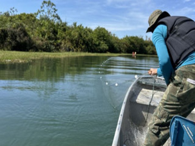 Aes de fiscalizao do Naturatins recolhem mais de 2 mil metros de redes de pesca