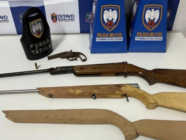 HOMEM  PRESO POR FABRICAO DE ARMAS ARTESANAIS EM COLATINA