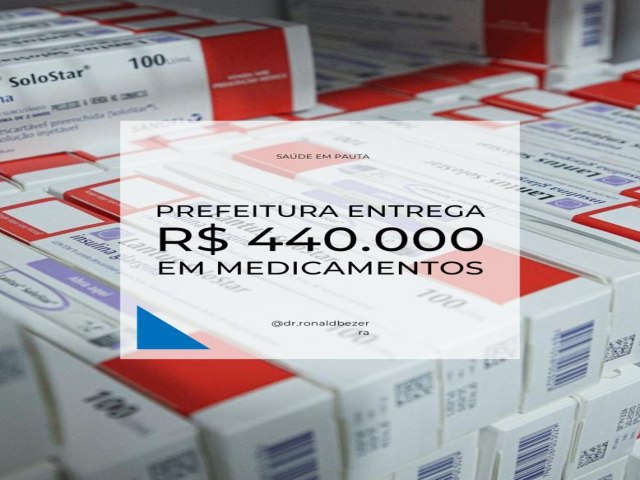 Em 2022 mais de 440 mil reais em medicamentos foram nos postos de sade do municpio