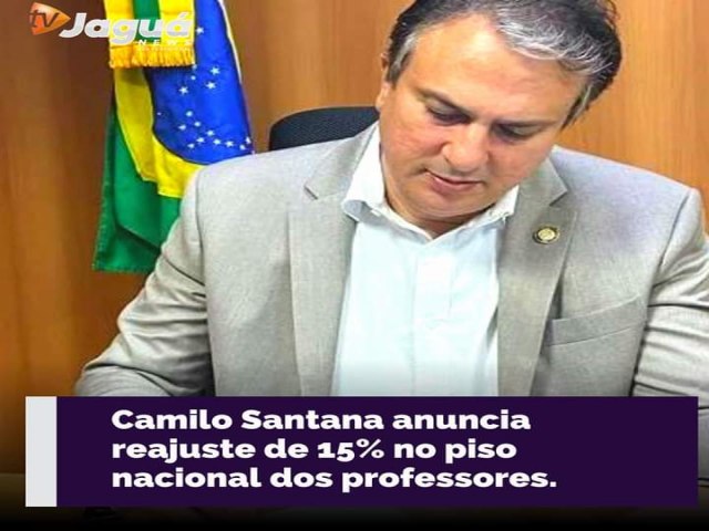 Camilo anuncia reajuste de 15% no piso nacional dos professores