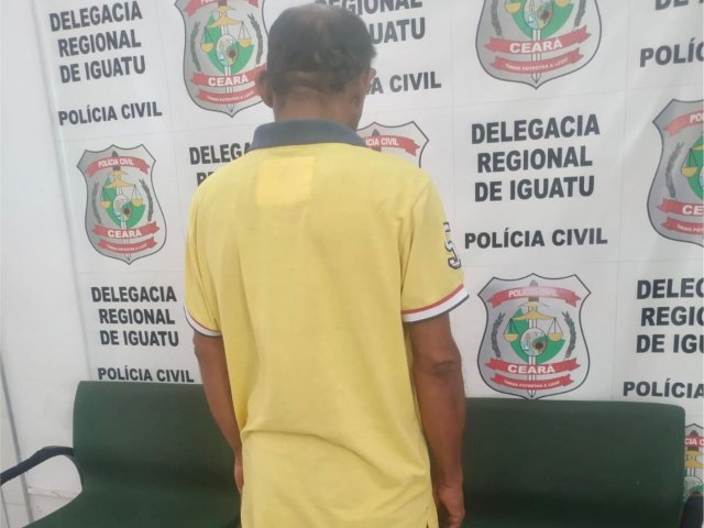 POLCIA CIVIL CUMPRE MANDADO DE PRISO E CAPTURA INDIVDUO ACUSADO DE PRATICAR VIOLNCIA DOMSTICA EM IGUATU/CE