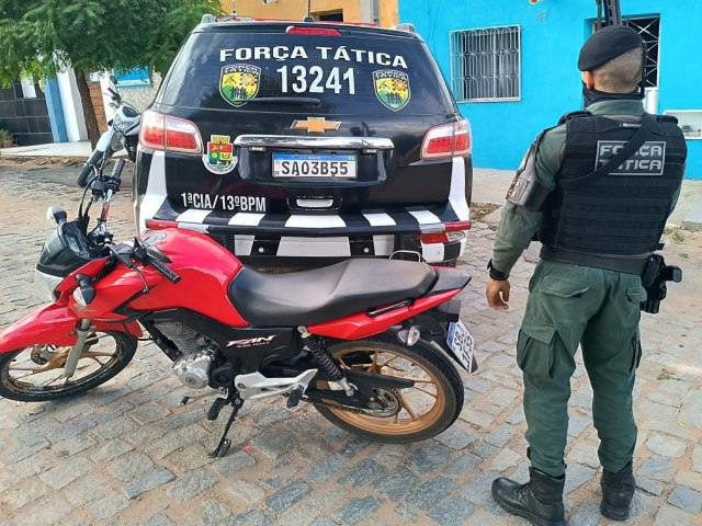 Fora Ttica apreende moto adulterada em Catarina