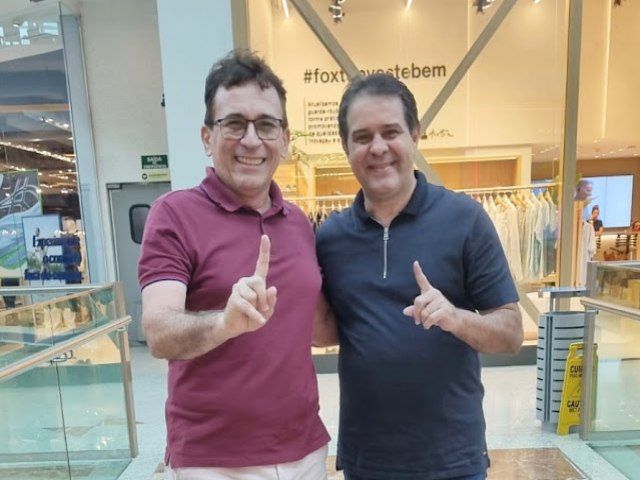 Evandro Leito e Aderilo, dois entusiastas da pr-candidatura de Ilo Neto  Prefeitura de Iguatu