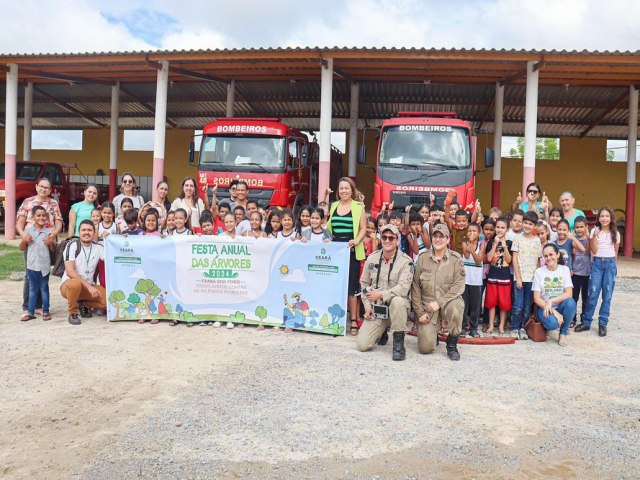  Educao ambiental: Estudantes de Iguatu visitam Batalho de Bombeiros para aprender sobre preveno de incndios florestais