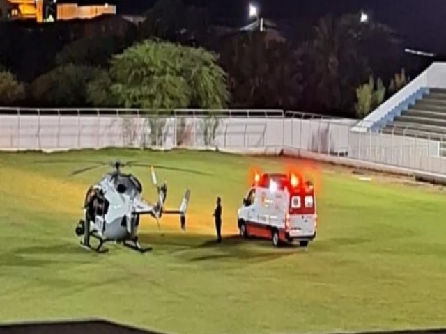 Parambu: Helicptero do Ciopaer transfere paciente de 81 anos