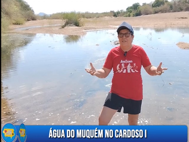 gua do Aude Muqum chega ao leito do Rio Jaguaribe em Cardoso I