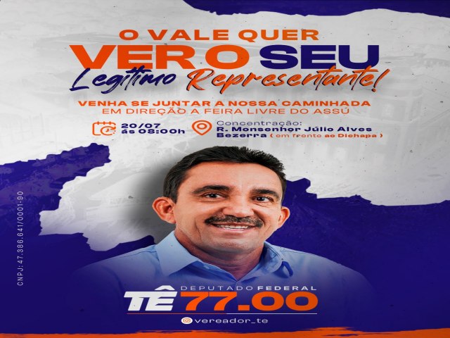  T far caminhada na Feira Livre de Ass no primeiro ato formal da candidatura a deputado federal