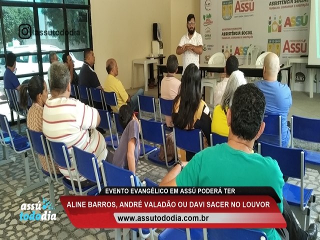 Evento evanglico marcado para outubro em Ass poder ter Aline Barros, Andr Valado ou Davi Sacer no louvor