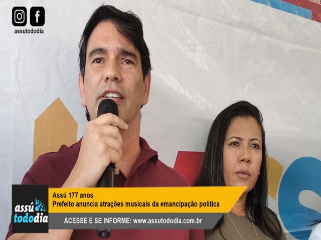 Prefeito anuncia atraes locais e nacionais dos festejos de 177 anos de Ass    