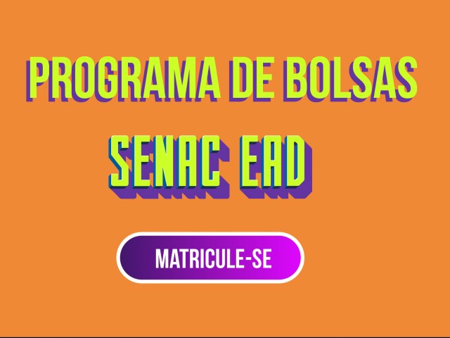 Senac RN est com 1.750 vagas para bolsas de estudo em cursos EAD 