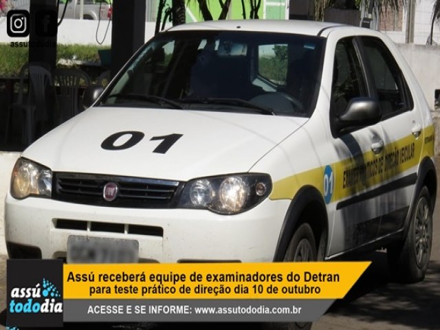 Ass receber equipe de examinadores do Detran para teste prtico de direo dia 10 de outubro 