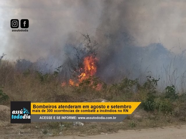 Bombeiros atenderam mais de 300 ocorrncias de incndios florestais em todo o estado durante os meses de agosto e setembro 