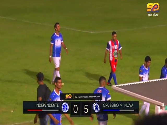 Vdeo: Cruzeiro de Morada Nova goleia o Independente e  o primeiro finalista do Campeonato Assuense de Futebol 