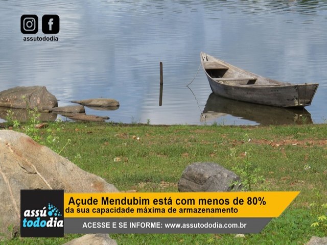 Aude Pblico Mendubim est com menos de 80% da sua capacidade mxima de armazenamento 