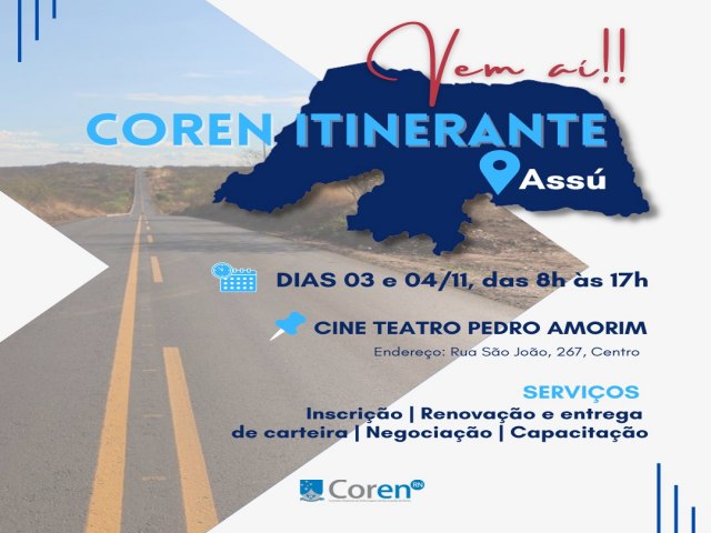 Coren Itinerante vivenciar etapa em Ass no ms de novembro  