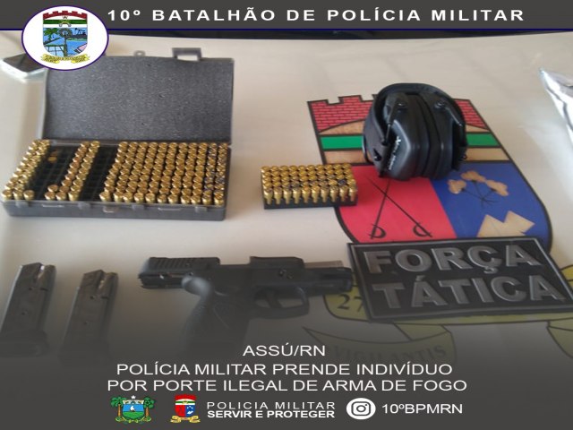 Polcia Militar apreende arma e prende indivduo por ilegal 