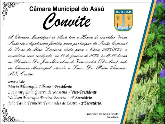 Elisangela Albano ser empossada em janeiro como primeira mulher a presidir a Cmara Municipal do Ass 