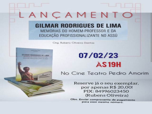 Livro que aborda a biografia do professor Gilmar Rodrigues e o CEEP em Ass ser lanado