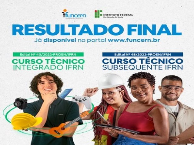 IFRN divulga resultados finais do Exame de Seleo 2023 & Subsequente com 4249 vagas 