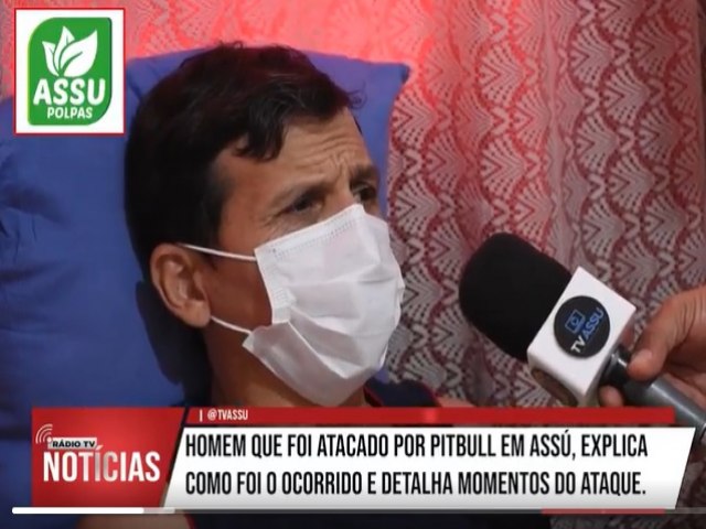 Vdeo: Homem que foi atacado por co da rao Pitbull em Ass detalha o ocorrido 