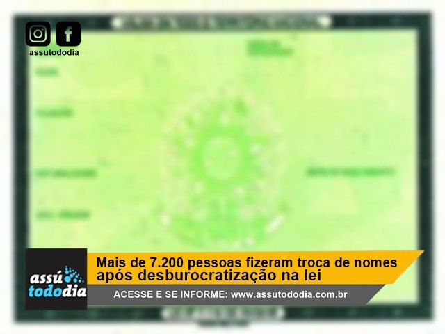 Mais de 7.200 pessoas fizeram troca de nomes aps desburocratizao na lei