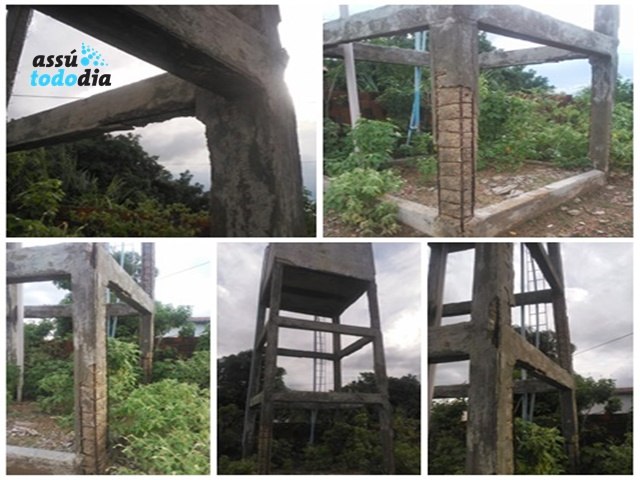 Caixa d'gua do Stio Torres pode cair e atingir casas 