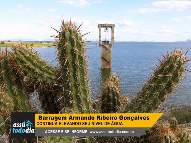 Nvel de gua da Barragem Armando Ribeiro Gonalves segue em elevao 