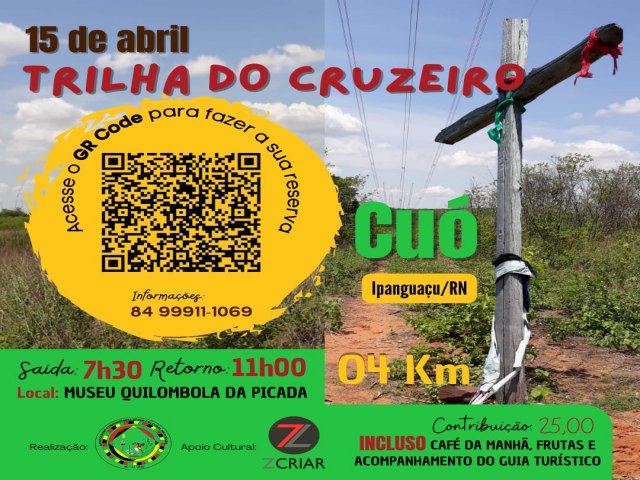  Trilha do Cruzeiro est sendo anunciada para o dia 15 de abril na rea rural de Ipanguau