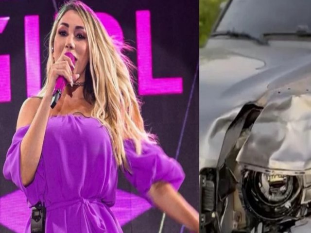 Taty Girl sofre acidente de carro causado por vaca depois de show em Alto do Rodrigues 