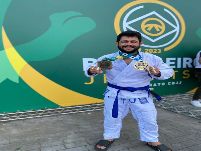 Atleta de Ass conquista ouro no Sul-americano e bronze no Brasileiro de Jiu-jtsu 