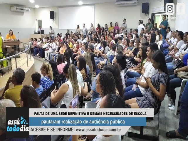 Falta de uma sede definitiva e demais necessidades da Escola Nair Fernandes pautaram realizao de audincia pblica 