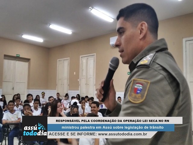 Responsvel pela coordenao da Operao Lei Seca no estado ministrou palestra em Ass sobre legislao de trnsito para estudantes de escola pblica 