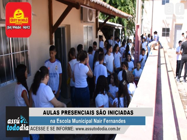  Aulas presenciais so iniciadas na Escola Municipal Professora Nair Fernandes 