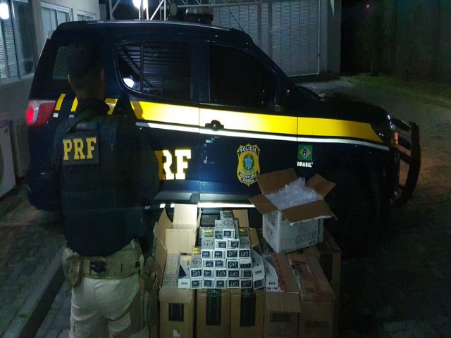 PRF apreende 6.750 maos de cigarro contrabandeado em Campo Grande