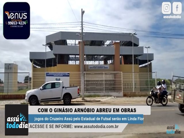 Com o Ginsio Arnbio Abreu em obras, jogos do Cruzeiro Ass pelo Estadual de Futsal sero em Linda Flor 