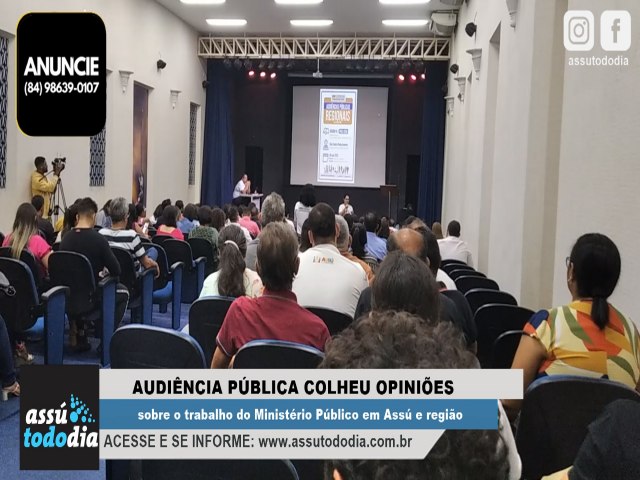 Audincia Pblica colheu opinies sobre o trabalho do Ministrio Pblico em Ass e regio 