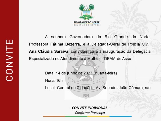 Governadora Ftima Bezerra cumpre agenda em Ass nesta quarta-feira 