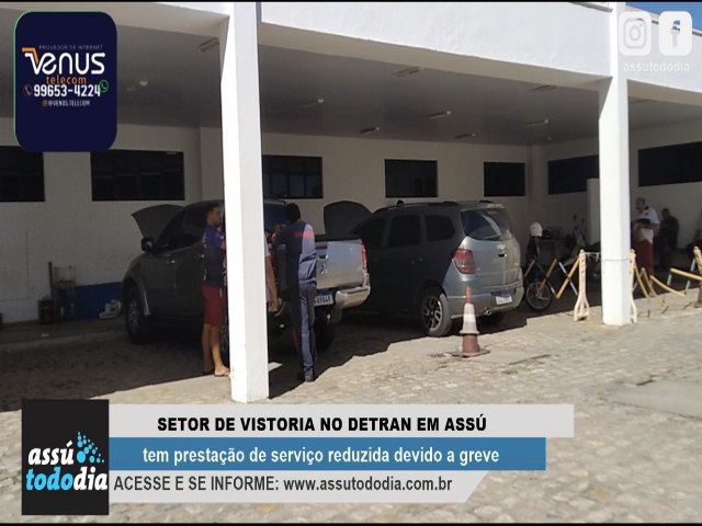 Setor de vistoria no Detran em Ass tem prestao de servio reduzida por conta da greve