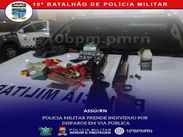 Homem  preso com armas e munies no bairro Vista Bela 