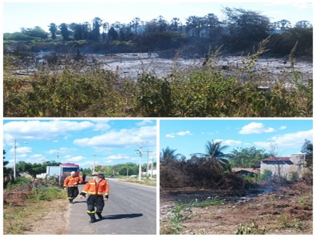 Incndio de grandes propores em Alto do Rodrigues j est sob controle 