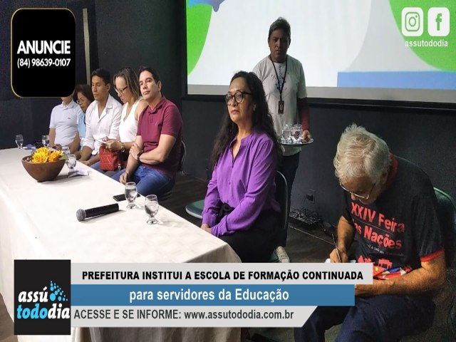 Prefeitura institui a Escola de Formao continuada para servidores da Educao 