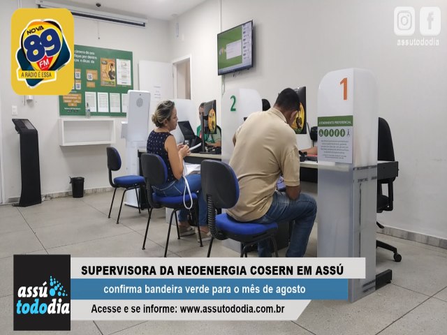 Supervisora da Neoenergia Cosern em Ass confirma bandeira verde para o ms de agosto 